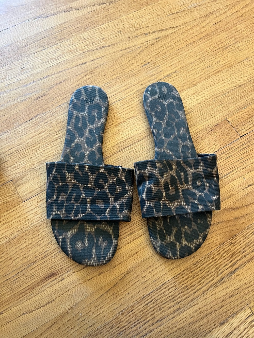 H&M Leopard Print Slide Sandals - size 41